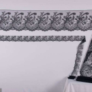 TWO MATCHING LENGTHS CHANTILLY LACE FLOUNCE YARDAGE, 1850-1860s