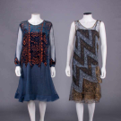 VOIDED VELVET &amp; LAME EMBROIDERED PARTY DRESSES, 1920s