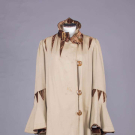SECESSIONIST INSPIRED WOOL BROADCLOTH &amp; SILK VELVET COAT, c. 1912
