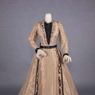 SILK TAFFETA DAY DRESS, c. 1890