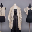 CROCHET DICKIE, RUNNING LACE SHAWL &amp; SOUTACHE CAPELET, 1840s &amp; 1900-1914