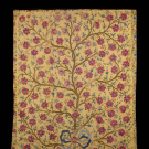 TAMBOUR EMBROIDERD SILK BEDCOVERING, c. 1800