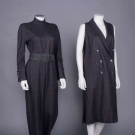 JAMES GALANOS WOOL JUMPSUIT ENSEMBLE, AMERICA, c. 1985