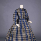 SILK TAFFETA DAY DRESS, c. 1859