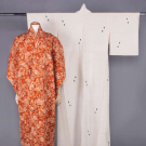 ONE RESIST STENCILED &amp; ONE IKAT WOVEN KIMONO, JAPAN, 1970s