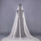 BRUSSELS APPLIQUÉ SILK WEDDING VEIL, EARLY 20TH C