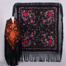 TWO REVERSIBLE MANTON DE MANILA SHAWLS, 1920-1930s