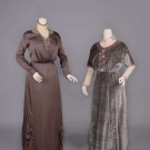 TWO SILK DAY DRESSES, 1910s