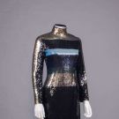 CARDIN SEQUIN ENCRUSTED EVENING SHEATH, PARIS, 1960s