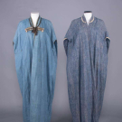 TWO INDIGO DYED MENS ROBES, c. 1900