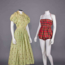 CLAIRE McCARDELL COTTON DRESS &amp; BATHING SUIT, EARLY 1950s