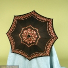 PANSY PRINTED PARASOL, LATE 19th C