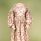 PRINTED SILK &amp; WOOL DAY DRESS, 1835-1840
