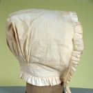 LADY&#039;S WHITE COTTON CAP, 1830-1850
