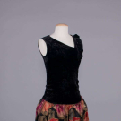 BLACK VELVET &amp; LAME' EVENING DRESS, MID 1920s