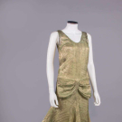 MODERNE LAME' SILK EVENING DRESS, c. 1924
