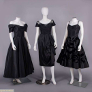THREE SILK TAFFETA CEIL CHAPMAN PARTY &amp; COCKTAIL DRESSES, AMERICA, 1950s
