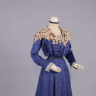 RESIST DYED &amp; PRINTED DAY DRESS, LONDON, c. 1903