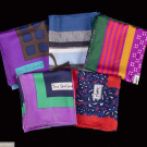 FIVE VINTAGE YSL SCARVES, FRANCE