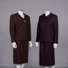 TWO WOOL IRENE SKIRT SUITS, USA, EARLY-MID 1950s