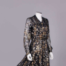 CHANEL LAME’ &amp; SILK PARTY DRESS, FRANCE, 1970s