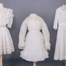 THREE COTTON GIRLS DRESSES, 1860s &amp; 1890-1910