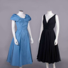 TWO CEIL CHAPMAN PARTY DRESSES, USA, 1950s