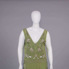 PIERCED EMBROIDERED SILK CREPE PARTY DRESS, c. 1928