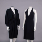 TWO JAMES GALANOS COCKTAIL DRESSES, USA, 1960s &amp; c. 1985