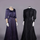 TWO RESIST DYED DAY DRESSES, c. 1910