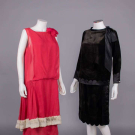 TWO PARTY DRESSES, MID 1920s