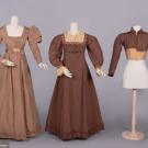 TWO COLONIAL REVIVAL FANCY DRESS, c. 1892