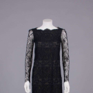COUTURE CHANEL SILK &amp; LACE COCKTAIL DRESS, PARIS, 1980s