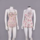 TWO ROSE MARIE REID HALTER SWIMSUITS, USA, 1950s