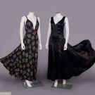 TWO SILK EVENING DRESSES, 1930s