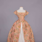 SILK BROCADE OPEN ROBE, ORIGINALLY 1780s
