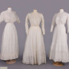 THREE COTTON MULL LINGERIE DRESSES, 1910-1913