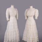 TWO COTTON OR SILK LINGERIE DRESSES, 1908-1910