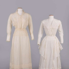 TWO EMBROIDERED AFTERNOON DRESSES, c. 1912-1914