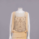 VELVET BEADED EVENING DRESS, MID 1920s