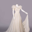 ORGANDY WEDDING GOWN, 1940s