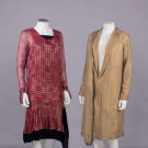 LAME' AFTERNOON DRESS &amp; HATTIE CARNEGIE LAME' EVENING COAT, NEW YORK, 1920s