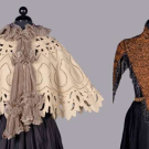 TWO BEADED OR CUTWORK SHOULDER CAPES, 1880-1890s