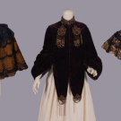 TWO SHOULDER CAPELETS &amp; ONE DOLMAN MANTLE, 1880-1890s