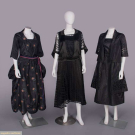 THREE BLACK SILK DAY DRESSES, LATE 1910s