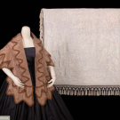 SILK TAFFETA &amp; HAND EMBROIDERED SHAWL, 1830-1870s
