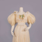 SILK &amp; CHIFFON EVENING DRESS, c. 1895