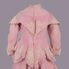 PRINTED COTTON &amp; EMBROIDERED WOOL CHILDRENS DRESSES, 1840-1860