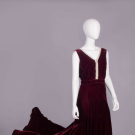 SILK VELVET &amp; RHINESTONE EVENING GOWN, USA, 1938