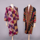 IKAT CHAPAN &amp; EMBROIDERED CHYRPY, UZBEKISTAN &amp; TURKMENISTAN, EARLY-MID 20TH